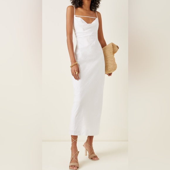 Jacquemus- Adour Draped Crepe Midi Dress